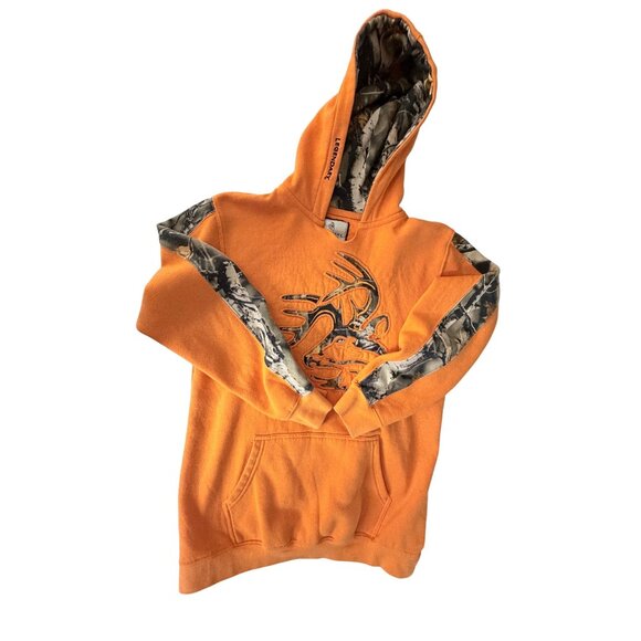 Legendary Whitetails Hoodie Sweatshirt XL 18/20 The Outfitter Orange Camo - Picture 6 of 9